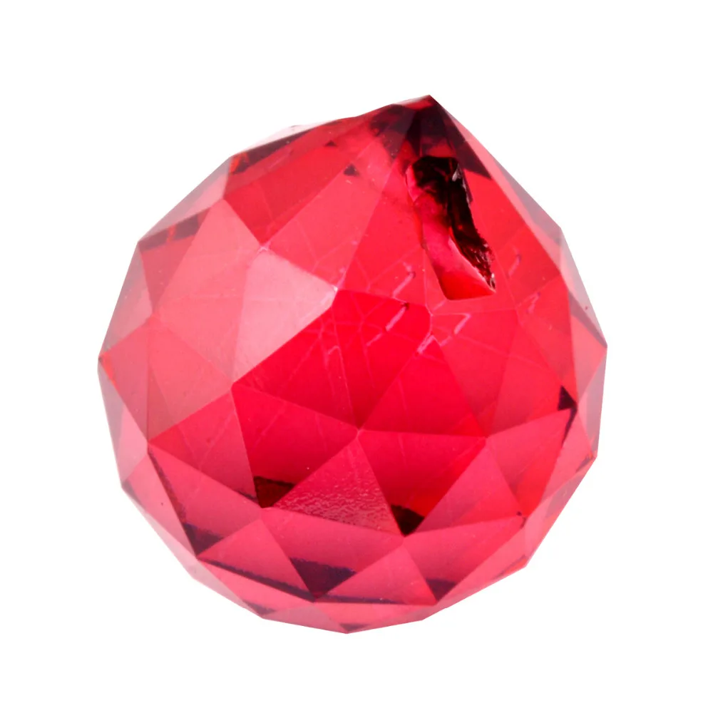 40mm Red Crystal Ball Prisms AA606in Stones from Home & Garden on