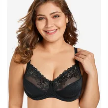 Сексуальный ультра тонкий плюс размер набор подходящего нижнего белья регулируемый Полный чашки кружева бюстгальтеры 75 36 85 40 95 B C D E F G