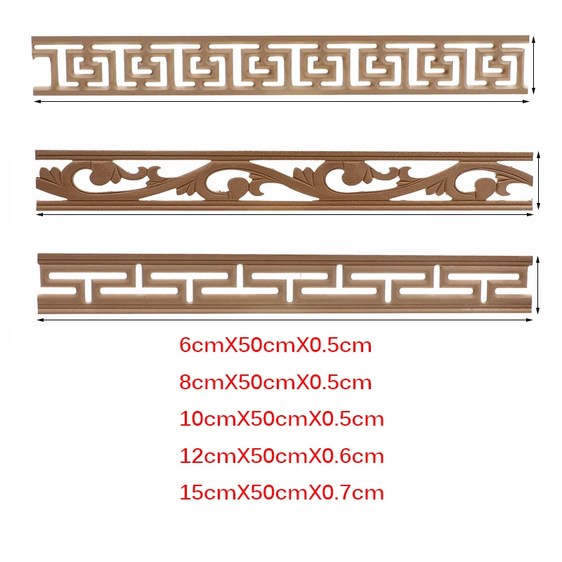10pcs Wooden Decal Carved Hanging Supplies Corner Appliques Accessories Miniatures Decorative Lines Woodcarving Home Decor