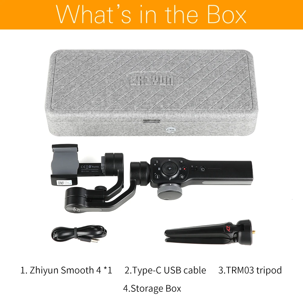 3 осевой Ручной Стабилизатор Zhiyun Smooth 4 для смартфона iPhone X 8 7P Samsung S9 + S8 PK Q DJI Osmo 2|Риги