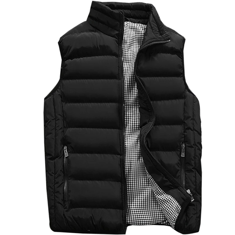 Mens Plus Size 5XL Vest Men New Stylish Spring Autumn Warm Sleeveless Jacket Men Winter Waistcoat Men's Vest Casual Coats