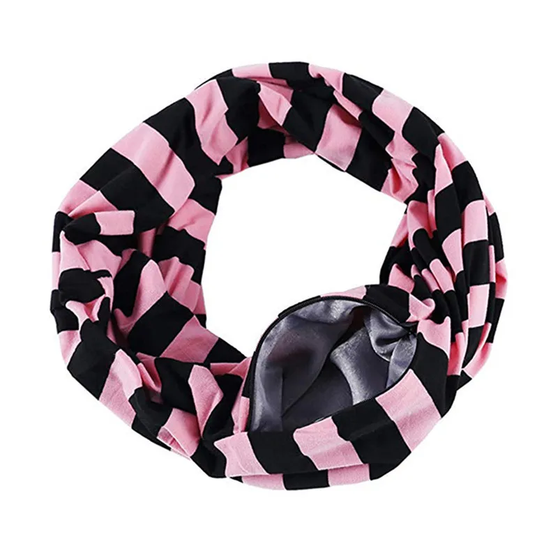 Women Loop Scarf Infinity Wrap Hidden Zipper Pocket Warm Travel Couple Scarves Winter Warm Solid Ring Blanket Wrap Shawl D20 (3)