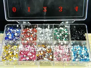 

4mm Round Acrylic Rhinestones,10000pcs/bag 10colors,Superior Taiwan Acrylic Flat Back Rhinestones Nail art setting