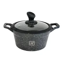 2.6L-9.2L литая алюминиевая кухонная кастрюля для индукционной плиты кухонная утварь с мраморным покрытием