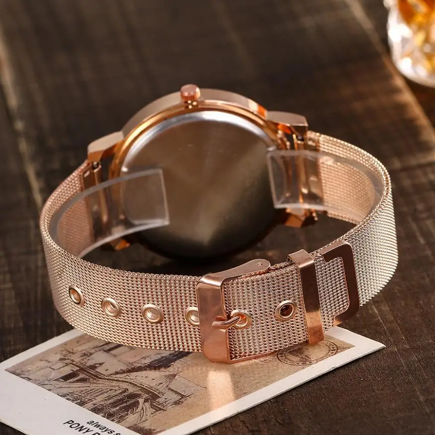 Women Watch Ladies Dress Fashion Quartz Watches Rose Gold Stainless Steel Band Wristwatch Relogio Feminino 18MAY14