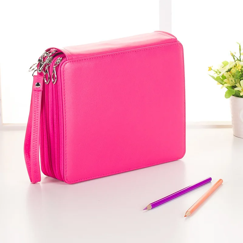 Cases para Meninas Caixa de Lápis Bolsa de Armazenamento Couro Escola Lápis Menino - 160 Buracos Caneta Caixa Multi Função Case Bolsa Papelaria Kit 120 16 High Quality Material escolar e de escritório