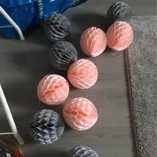 10Pcs 2″(5cm) Wedding Decorative Tissue Paper Honeycomb Balls Flower Pastel Birthday Baby Shower Party Decorations Supplies