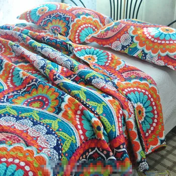 New arrival gorgeous flowers 100% cotton full queen size applique patchwork quilt 3pcs export home textile Free Shipping New arrival gorgeous flowers 100% cotton full queen size applique patchwork quilt 3pcs export home textile Free Shipping