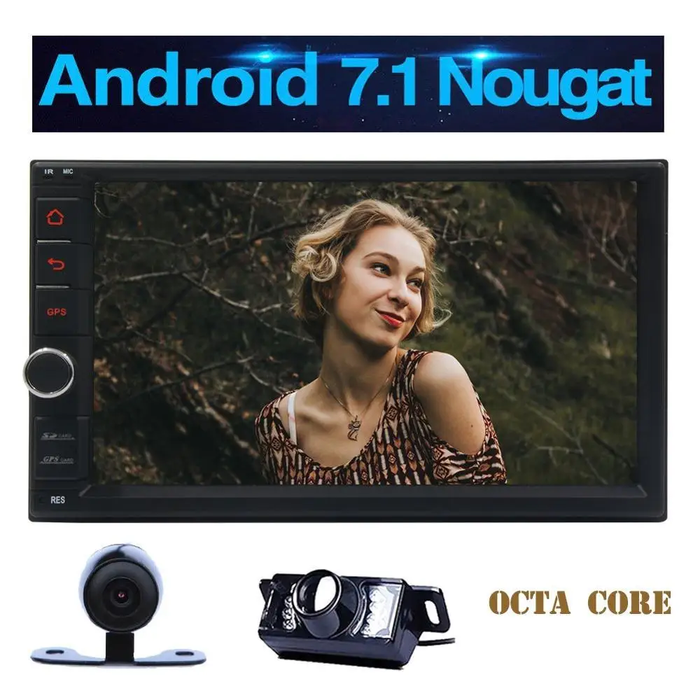 font b Wireless b font Reverse Camera Android7 1 Car Stereo GPS Navigator cassette recorder
