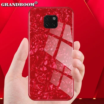 

500pcs Conch Shell Luxury Bling Tempered Glass Case For Huawei Mate 20 10 9 Pro Lite Nova 3i 2S Plus TPU Frame Hard Back Cover