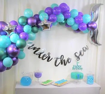 

Mermaid Party Supplies, Mermaid Birthday, Under the Sea Party, Mermaid Tail Balloon Garland Set