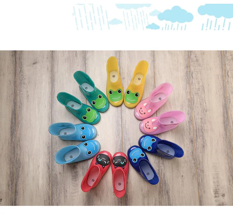 Новые Детские ребенка дождь Сапоги и ботинки для девочек милый мультфильм дождь резиновая Сапоги и ботинки для девочек Демисезонный