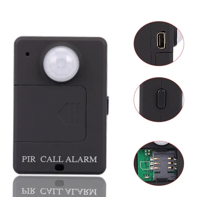 Mini GSM PIR Alarm Motion Sensor Alarm Infrared Wireless GSM Alarm Anti-theft Motion Detector With EU Plug High Sensitivity 6