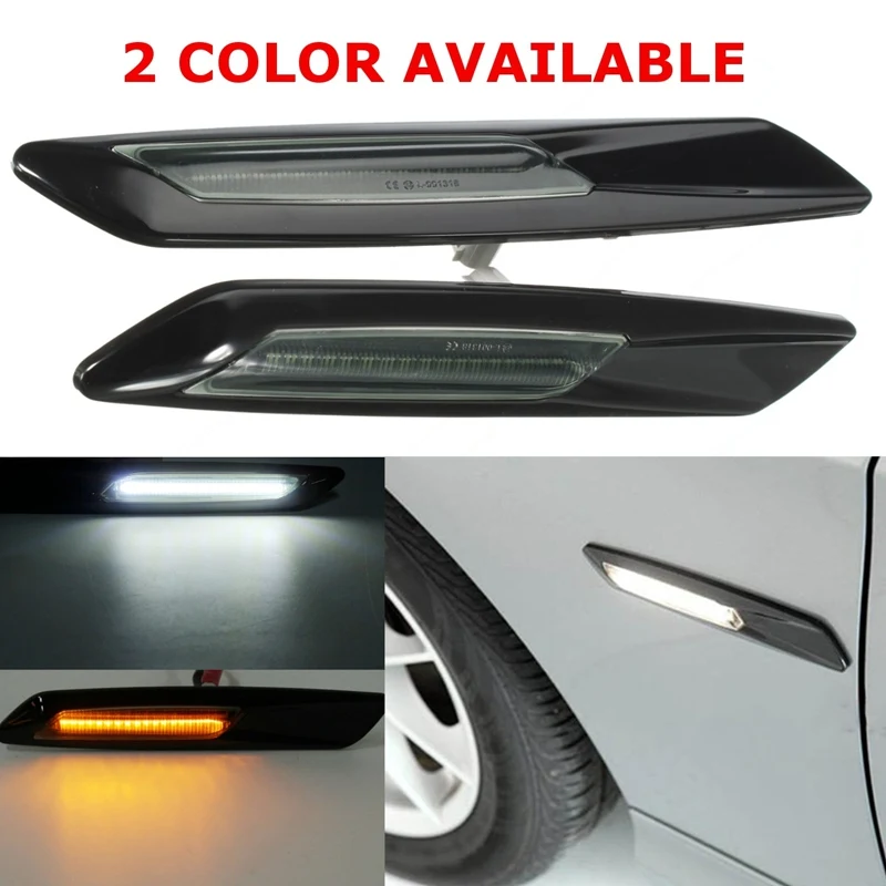 1 Pair Auto Door LED Side Marker Light For BMW E60 E82 E87 E88 E90 E91 Car Source Turn Signal Lamp Amber White 1 Pair Auto Door LED Side Marker Light For BMW E60 E82 E87 E88 E90 E91 Car Source Turn Signal Lamp Amber White