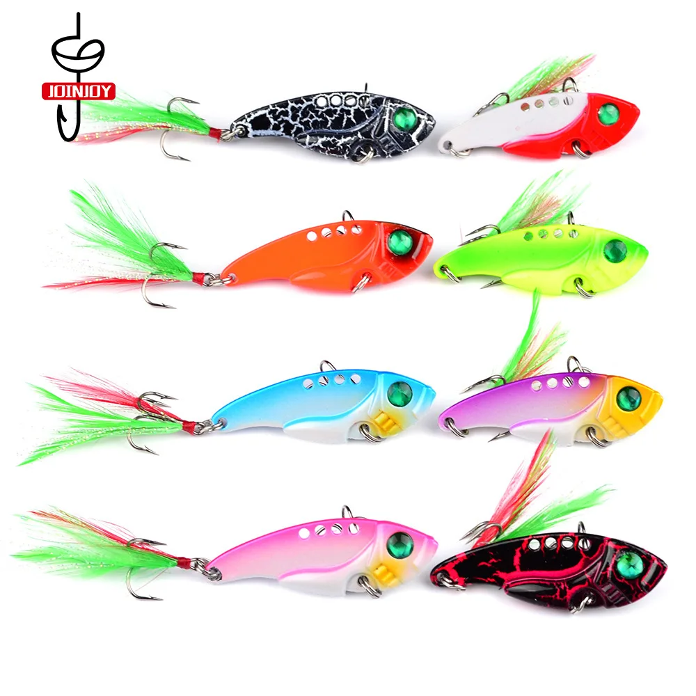 

Metal Sequins Fishing Lures Bait VIB Lure Fishing Full Water Layer Common Lure 11g/5CM 8 Color