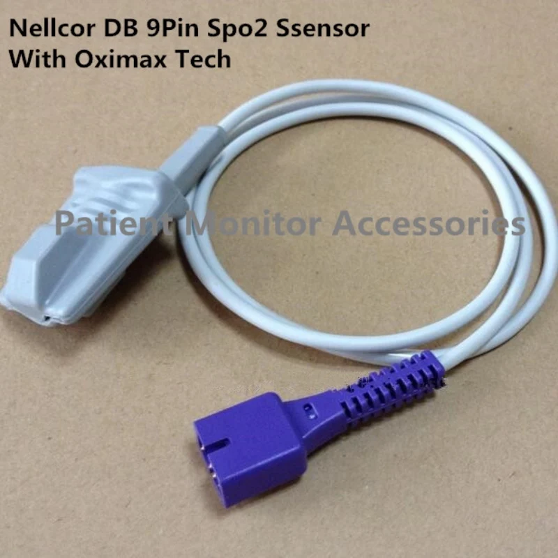 

Free Shipping Compatibe for Nellcor DB9 Pin with 0ximax Tech Adult Softtip Silicone Spo2 Sensor Pulse Oximeter Spo2 Probe TPU1M