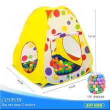 Портативная детская игрушка в горошек, палатки, детская игра, садовый домик для палаточного лагеря наружное освещение, складные детские подарки, 985-Q35