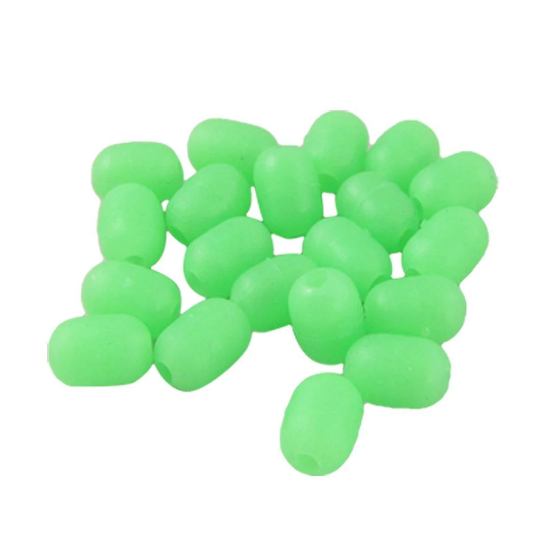 

Wholesale 5X 20 Pcs Fishing Green Soft Plastic Glow In the Dark Beads 7 x 10mm