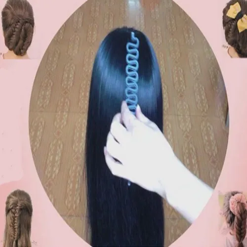 1Pcs New Fashion French Hair Braiding Tool Roller With Hook Magic Hair Twist Styling Random Color