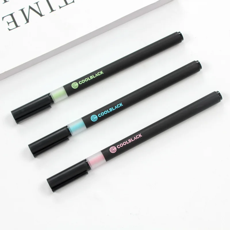 

3 Pcs black gel pen simple 0.5mm office signature pen student learning writing pen office school stationery