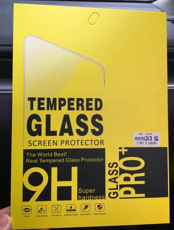 the world best 9H super hardness real tempered glass protector for i pad 2/3/4/air/min 200pcs