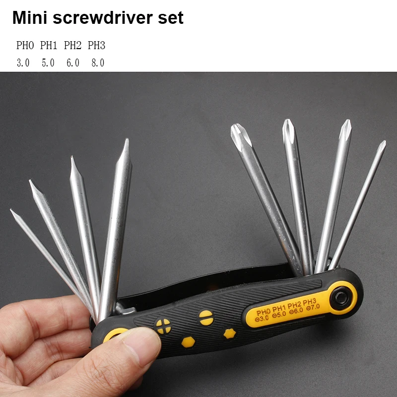 8 in1 Multifunction Folding Mini Screwdrivers Set Hand Tools Wire
