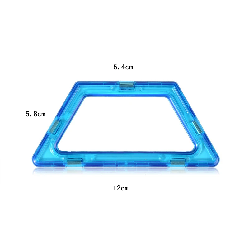 1 шт. стандартный размер магнитные Строительные блоки DIY Магнитный конструктор Модель Строительный Набор Развивающие игрушки для детей подарок для мальчика - Цвет: 1 PCS Trapezoid