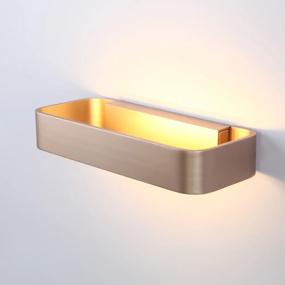 Nordic wall lamp bedroom led bathroom mirror front light toilet dressing table rectangular aluminum sconce LU808183 | Лампы и