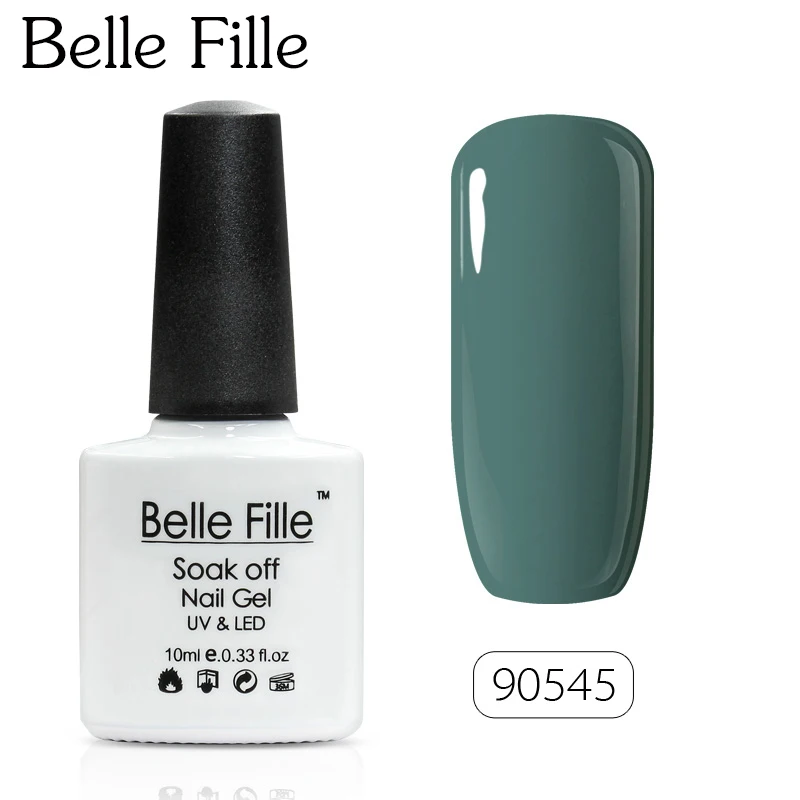 Belle Fille 10 мл зеленая блестящая Наклейка Искусство гель лак Светодиодная лампа для