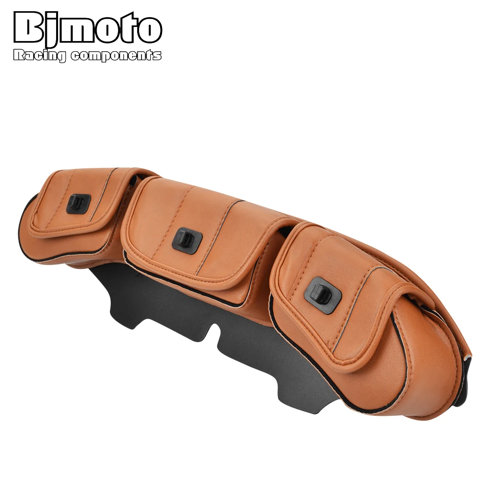 

3Pocket Pouch Windshield Bag Saddle Pocket Fairing For Harley Electra Street Glide Touring Bike 1996-2013 with windshield screen