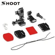 SHOOT Action Camera Accessories Set For GoPro Hero 5 6 3 4 Xiaomi Yi 4K SJCAM SJ4000 H9 Chest Strap Base Mount Go Pro Helmet Kit