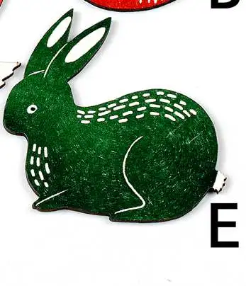 4 шт кролик лиса белки Ежик Милая коллекция животных деревянная огранка Подвески Сделай Сам(WO-D - Цвет: E 4pcs