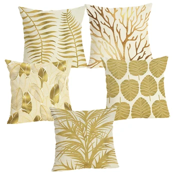 

Green plant Sofa Cushion Case Home Decor 45Cmx45Cm linen Square Sofa Bed Car print Pillow Cover Linen cushion cover