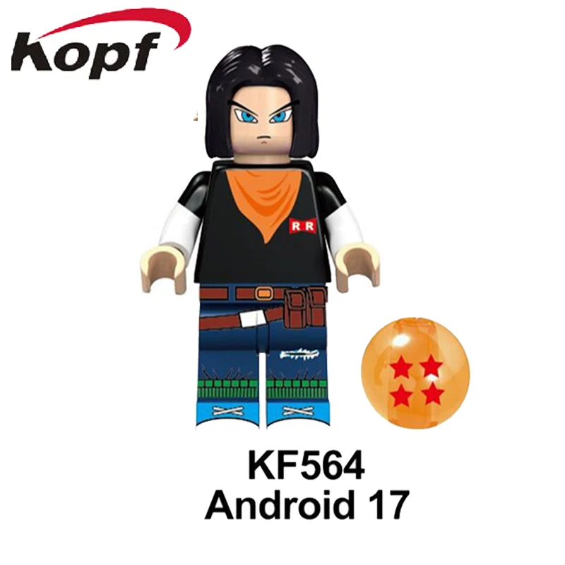 

Single Sale Dragon Ball Z Android 17 Zamasu Android 13 Dyspo Kaio Shin Bills Figure Learning Building Blocks Kid Toy Model KF564