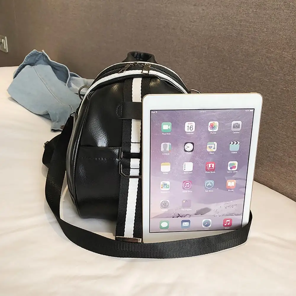 

Women Mini Retro School Fashion lady's Multi-function Waterproof Female Outdoor Travel Small Leather Bag Notebook Backpack Black