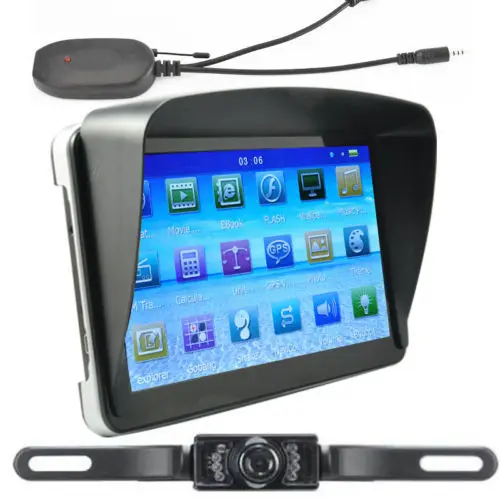

Universal 7 inch Car GPS Navigation Bluetooth AV-IN Sat Nav Rear View Camera 4GB New Map