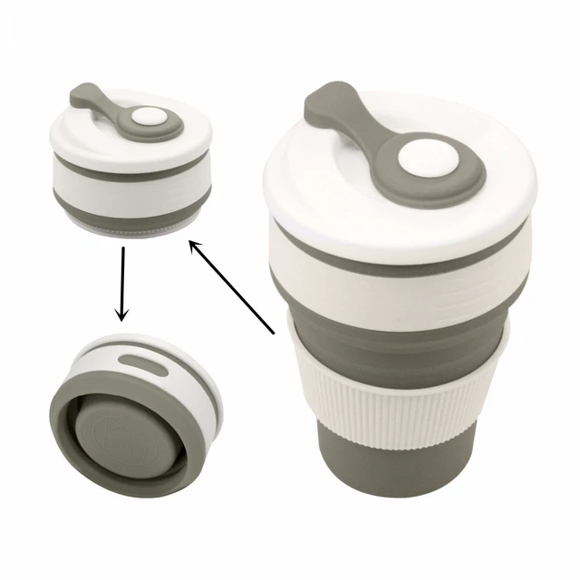 US $5.66 Coffee Mugs Travel Collapsible Silicone Portable tazas for Outdoors Camping Hiking Picnic Folding O