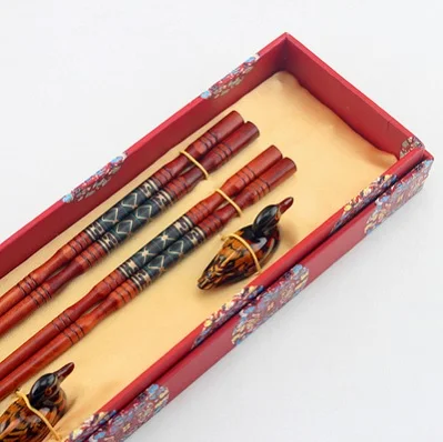 Лучший китайский подарок из Китая деревянные 2 пары благородный дракон подарочные палочки для еды с подарочной коробкой палочки для еды - Цвет: 7