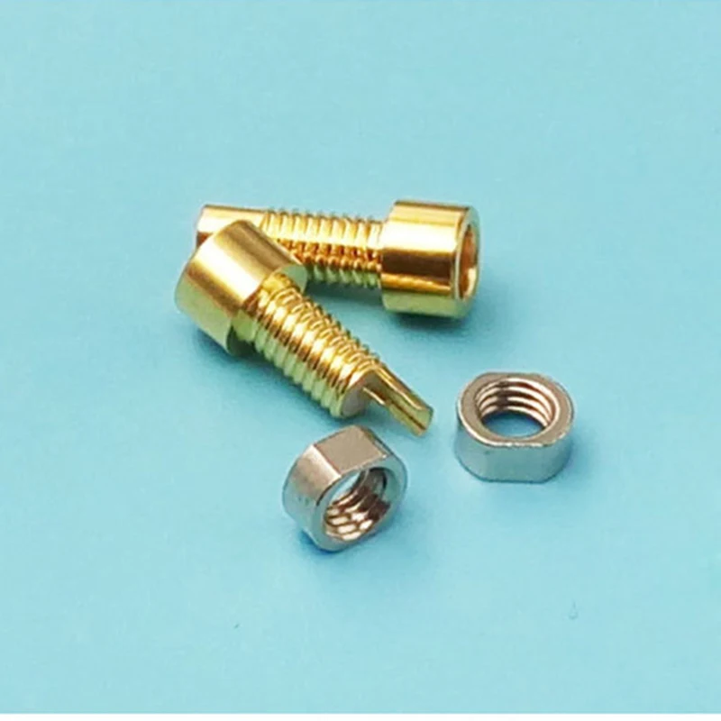 

10 pairs Universal pin socket Female mmcx Built-in thread nut gold-plated copper for shure mmcx (don't contain the shell)