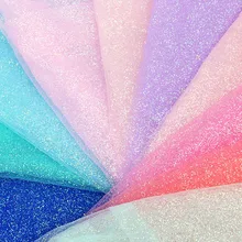 Красочные горячие штамповки Марля сценическая одежда ткани золото-напыление платье высокий блеск серебро Яркий порошок сетка пряжа