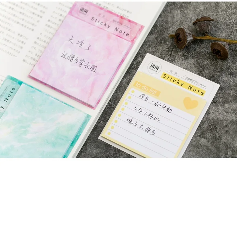 24 шт. натуральная мраморная Памятка звездная звезда Sakura sticky notes To do list planner