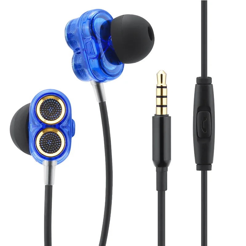 

Q-BAIHE Newest Double Moving Coil In-Ear Earphone HIFI Bass Music Earphones Monito Sport Auriculares Earbud For IPhone PC Q2