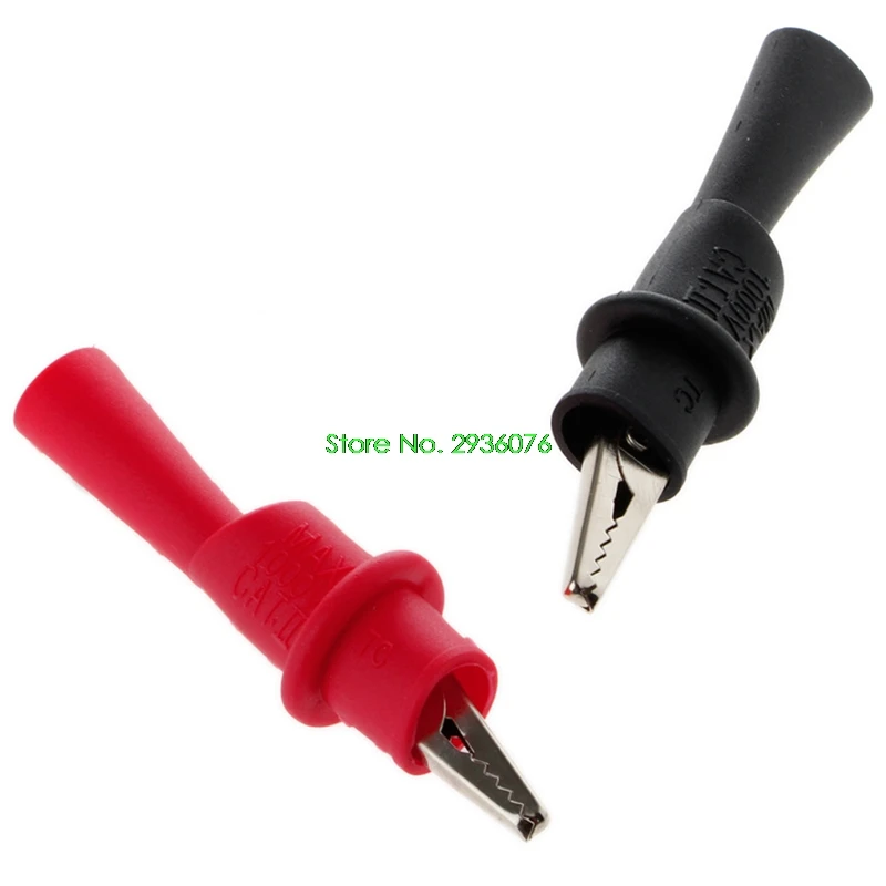 

1Pair Alligator Crocodile Test Clip Clamp For Multimeter Tester Probe Support