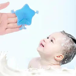 Многоцветный гребень для новорожденных шампунь безопасности Силиконовые Мягкий Кисточки Для ванной для Кисточки волос Кисточки ребенка