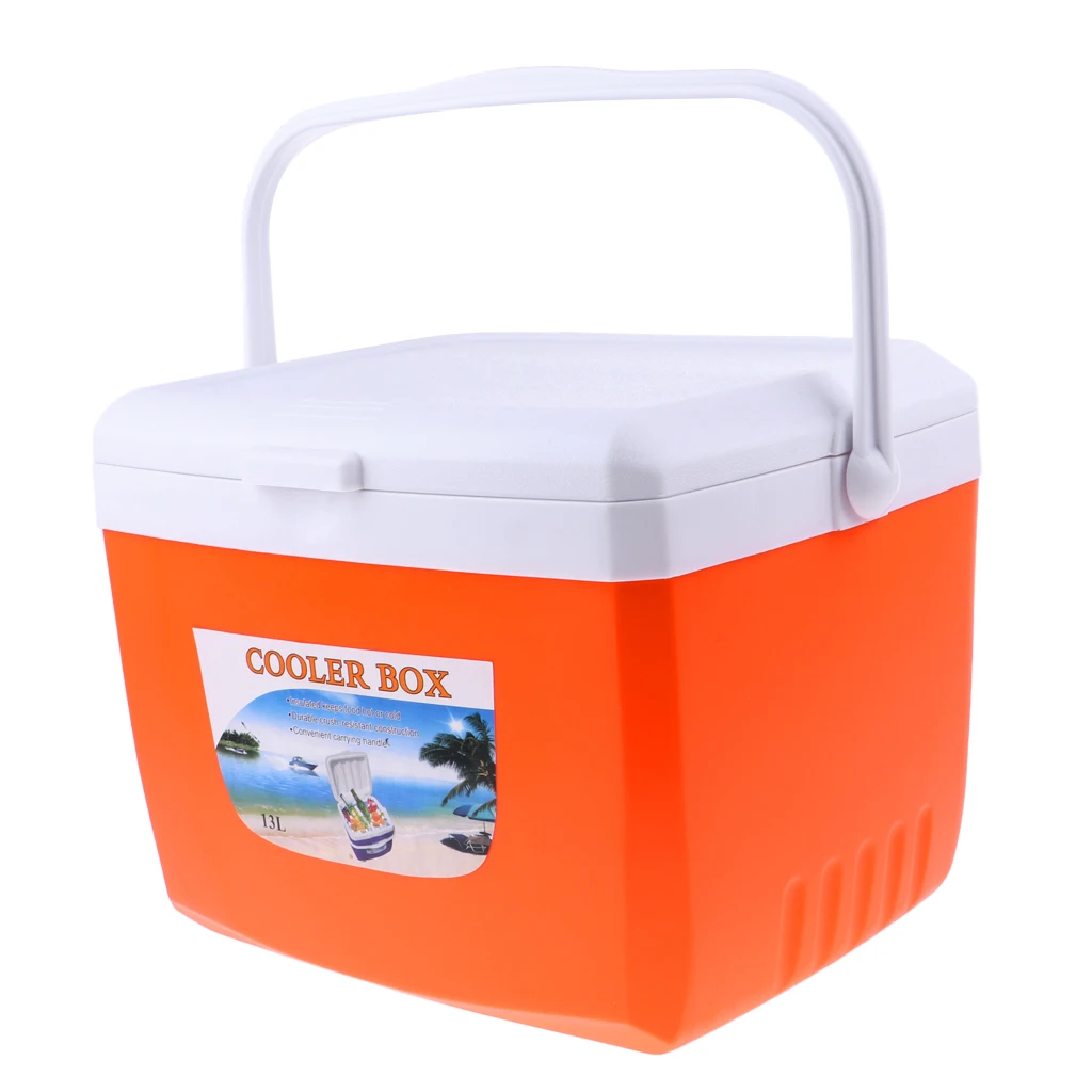 Lightweight 5/13L Drinks Food Cooler Box Ice Bucket with Handle for Camping Travel Fishing BBQ