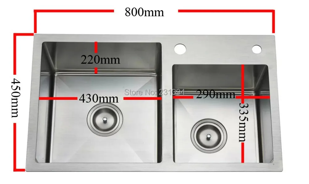 aliexpresscom buy 800450220mm stainless steel undermount kitchen sinks sets double bowl drawing double drainer handmade seamless welding sink from - Double Drainer Kitchen Sink aliexpresscom buy 800450220mm stainless steel undermount kitchen sinks sets double bowl drawing double drainer handmade seamless welding sink from - Double Drainer Kitchen Sink