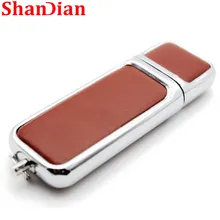 SHANDIAN,, кожа, высокое качество, кожа, usb флеш-накопитель, мех, металлическая коробка, pendriver, 4 ГБ/16 ГБ/32 ГБ, usb 2,0, коммерческая память