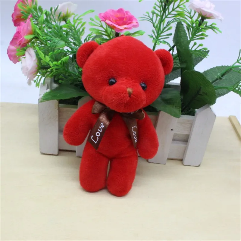 New Big Head Bear Dolls Cute Teddy Bear Plush Toys DIY Wedding Party Flower Bouquet Birthday Decor 12cm 30pcslot (5)