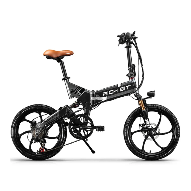 RichBit Новый ebike 48 В в 8Ah Скрытая батарея складной электрический велосипед 7 скоростей интегрированный обод Электрический велосипед Mtb bicicleta eletrica