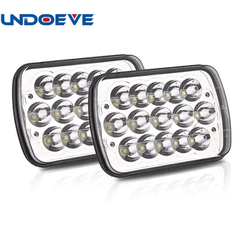 

Pair 7x6 Inch LED Headlights 5x7 Rectangular Hi/Low Beam Sealed Beam Headlights Replacement Headlights for Jeep Wrangler JK YJ